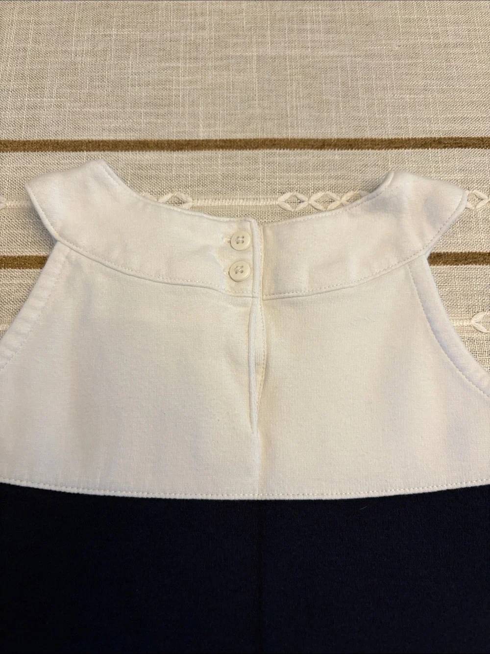 Gymboree Navy and White Striped Sleeveless Dress with Bow